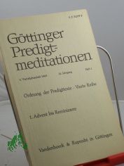 Ordnung der Predigttexte, Vierte Reihe, 1. Advent bis Reminiszere, Heft 1, 1969