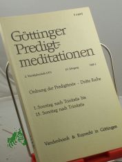 Ordnung der Predigttexte, Dritte Reihe, 1. Sonntag nach Trinitatis bis 15. Sonntag nach Trinitatis, Heft 3, 1975