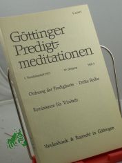 Ordnung der Predigttexte, Dritte Reihe, Reminiszere bis Trinitatis, Heft 2, 1975