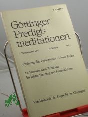 Ordnung der Predigttexte, Fnfte Reihe, 13. Sonntag nach Trinitatis bis letzter Sonntag des Kirchenjahres, Heft 4, 1971