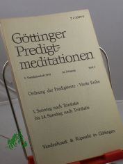 Ordnung der Predigttexte, Vierte Reihe, 1. Sonntag nach Trinitatis bis 14. Sonntag nach Trinitatis, Heft 3, 1970