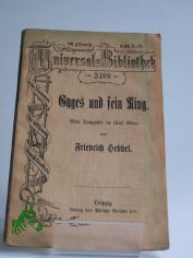 Friedrich Hebbel, Gyges und sein Ring, eine Tragdie in fnf Akten