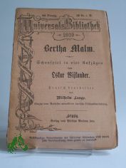 Oskar Wijkander, Bertha Malm, Schauspiel in vier Aufzgen