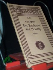 Der Kaufmann von Venedig : Lustsp. in 5 Aufz. / William Shakespeare. bers. von August Wilhelm v. Schlegel