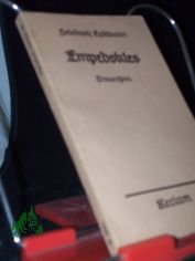 Empedokles : [Trauerspiel.] / Friedrich Hlderlin. Hrsg. mit e. Einf. v. Friedrich Seeba