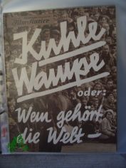 1751, 1932, Kuhle Wampe oder Wem geh�rt die Welt