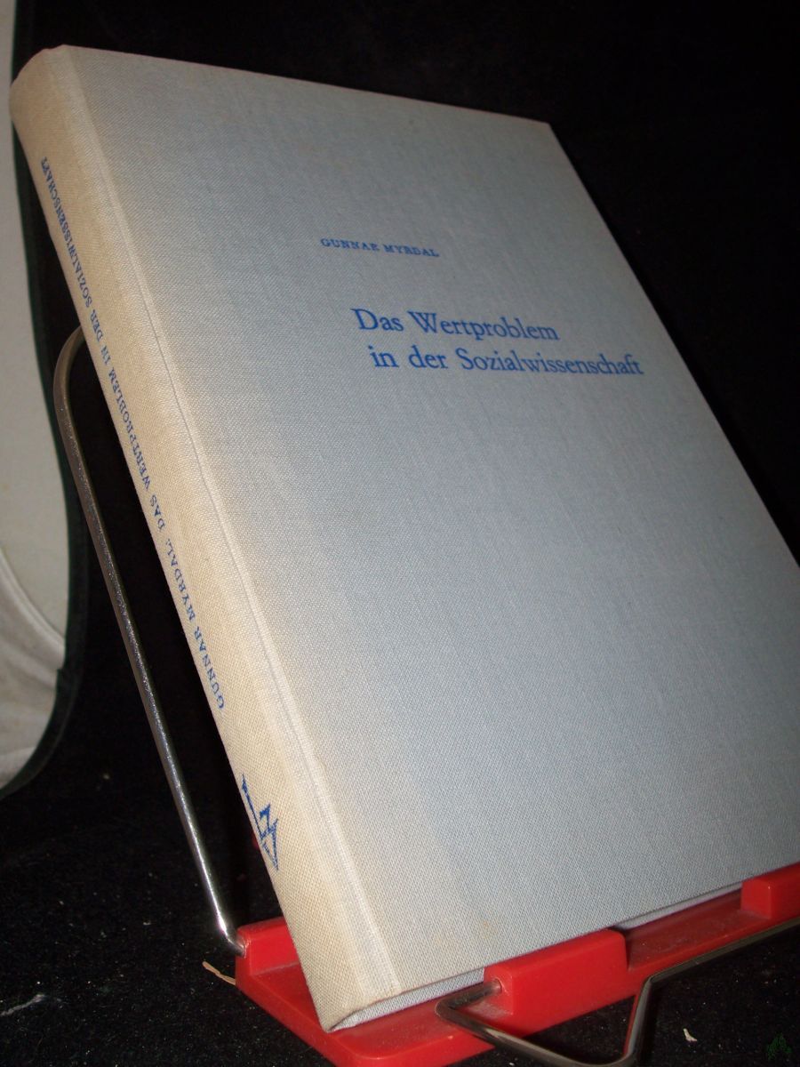 Artikelbild 1 des Artikels “Das Wertproblem in der Sozialwissenschaft / Gunnar Myrdal. Mit e. Einf. u.e. Anh. von Paul Streeten. [Übers. von Suzanne Reichstein u. Manfred Schüler] “