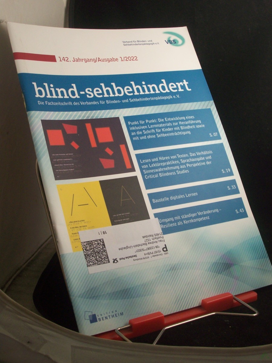Artikelbild 1 des Artikels “blind- sehbehindert, 1/2022 “
