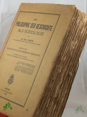 Artikelbild 1 des Artikels “Die Philosophie der Geschichte als Soziologie / Paul Barth “