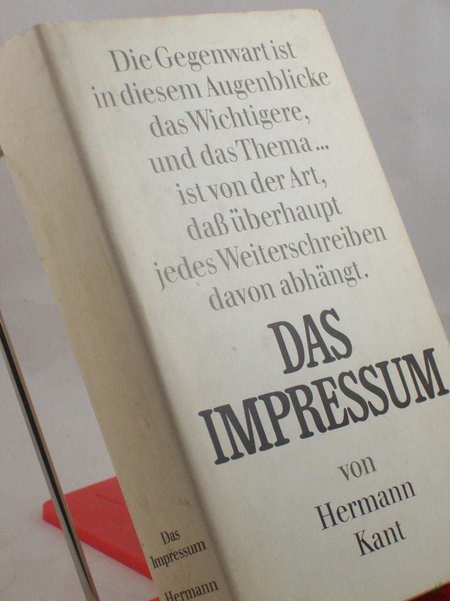 Product image 1 of the product “Das Impressum : Roman / Hermann Kant ”