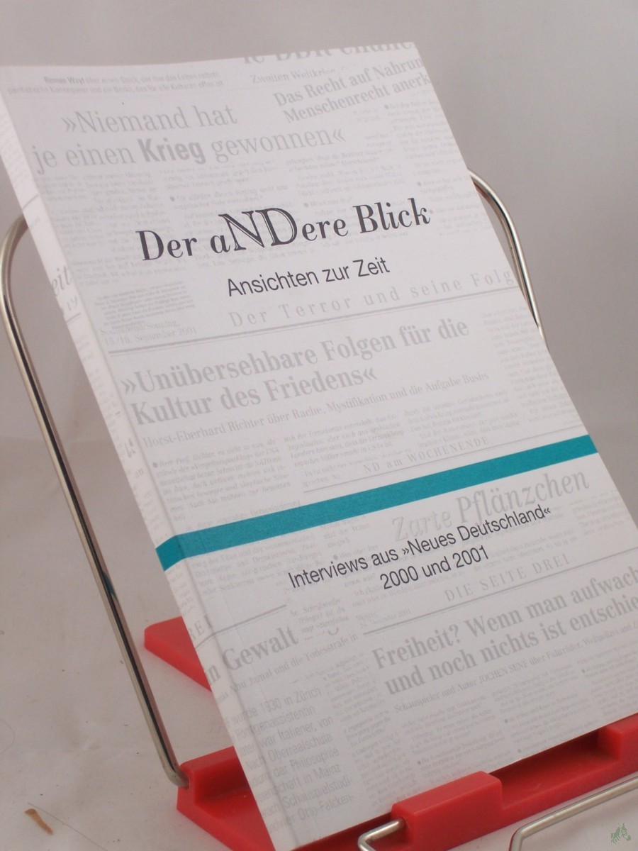 Product image 1 of the product “Der andere Blick. Ansichten zur Zeit. Interviews aus 
