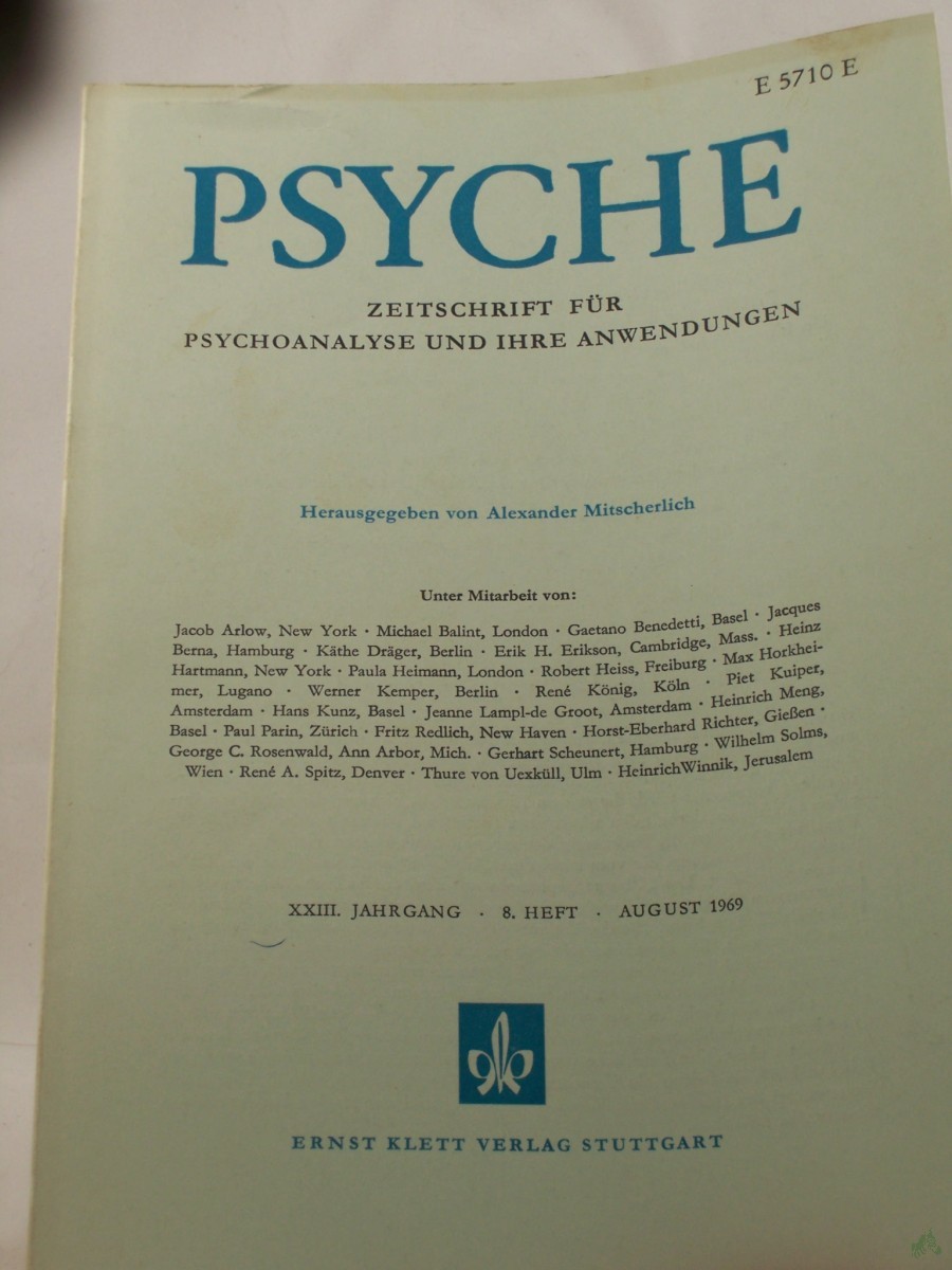 Product image 1 of the product “XXIII/8, 1969, Dr. Itamar Yahalom Sinneswahrnehmung, Affekt und Bild in der Entwicklung der Symbolfunktion ”
