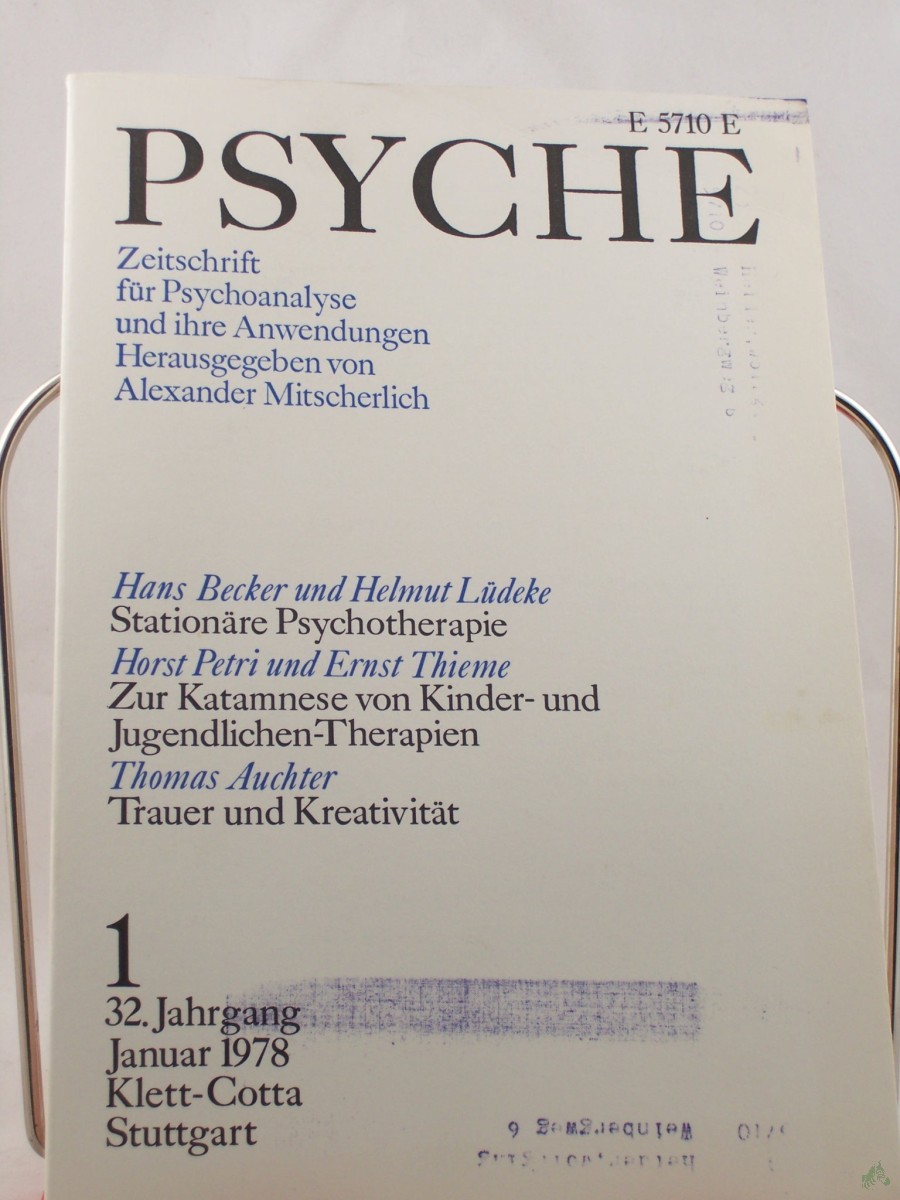 Artikelbild 1 des Artikels “1/32, 1978, Horst Petri und Ernst Thieme Katamnese zur analytischen Psychotherapie im Kindes- und Jugendalter “