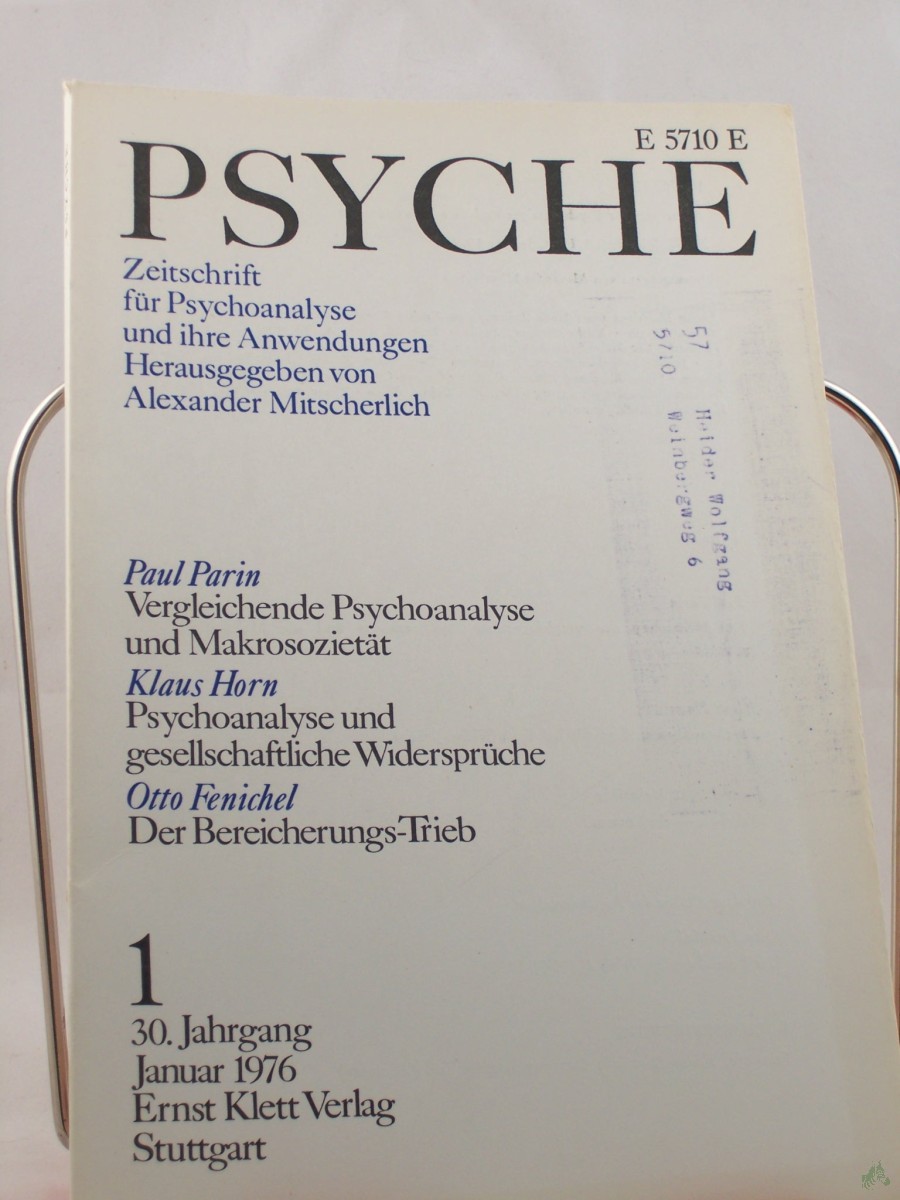 Artikelbild 1 des Artikels “1/30, 1976, Klaus Horn Psychoanalyse und gesellschaftliche Widersprüche “