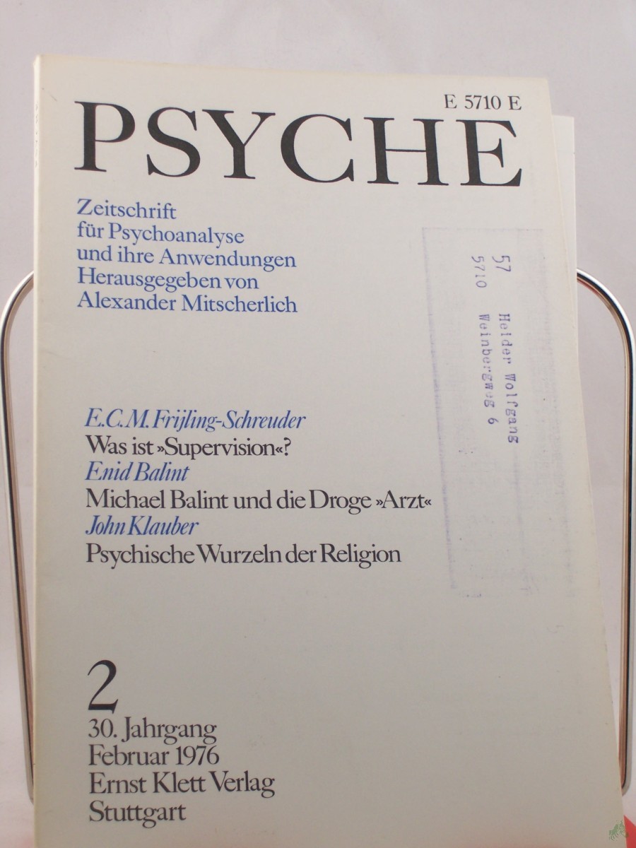 Artikelbild 1 des Artikels “2/30, 1976, E. C. M. Frijling-Schreuder Bemerkungen zur Supervision “