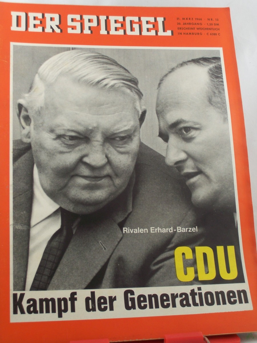 Artikelbild 1 des Artikels “13/1966, Rivalen Erhard-Barzel CDU Kampf der Generationen “