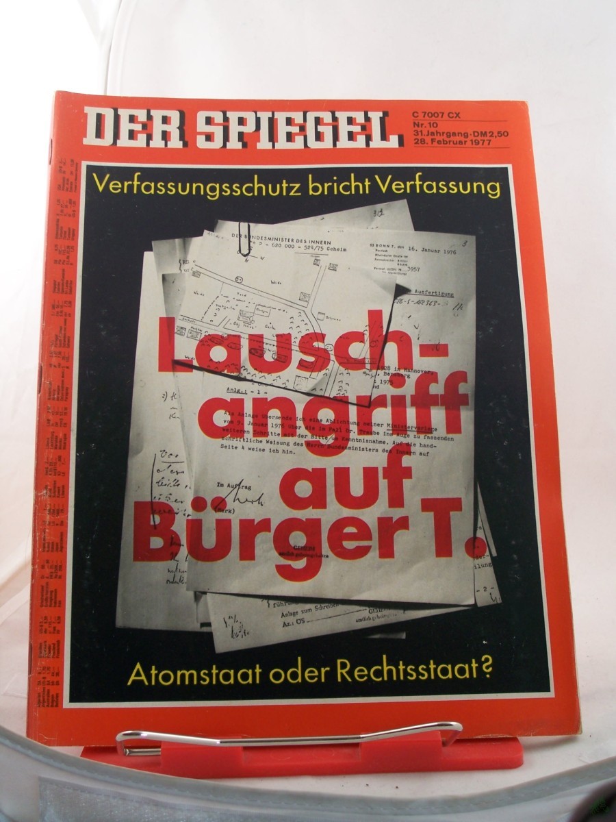 Artikelbild 1 des Artikels “10/1977, Lauschangriff auf Bürger T. “