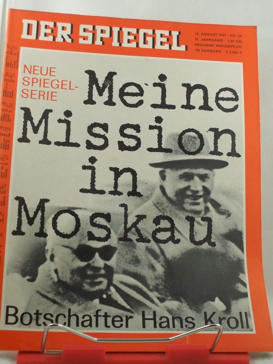 Artikelbild 1 des Artikels “34/1967, Meine Mission in Moskau, Botschafter Hans Kroll “
