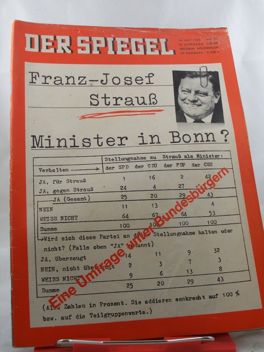 Product image 1 of the product “29/1965, Franz-Josef Strauß Minister in Bonn? ”