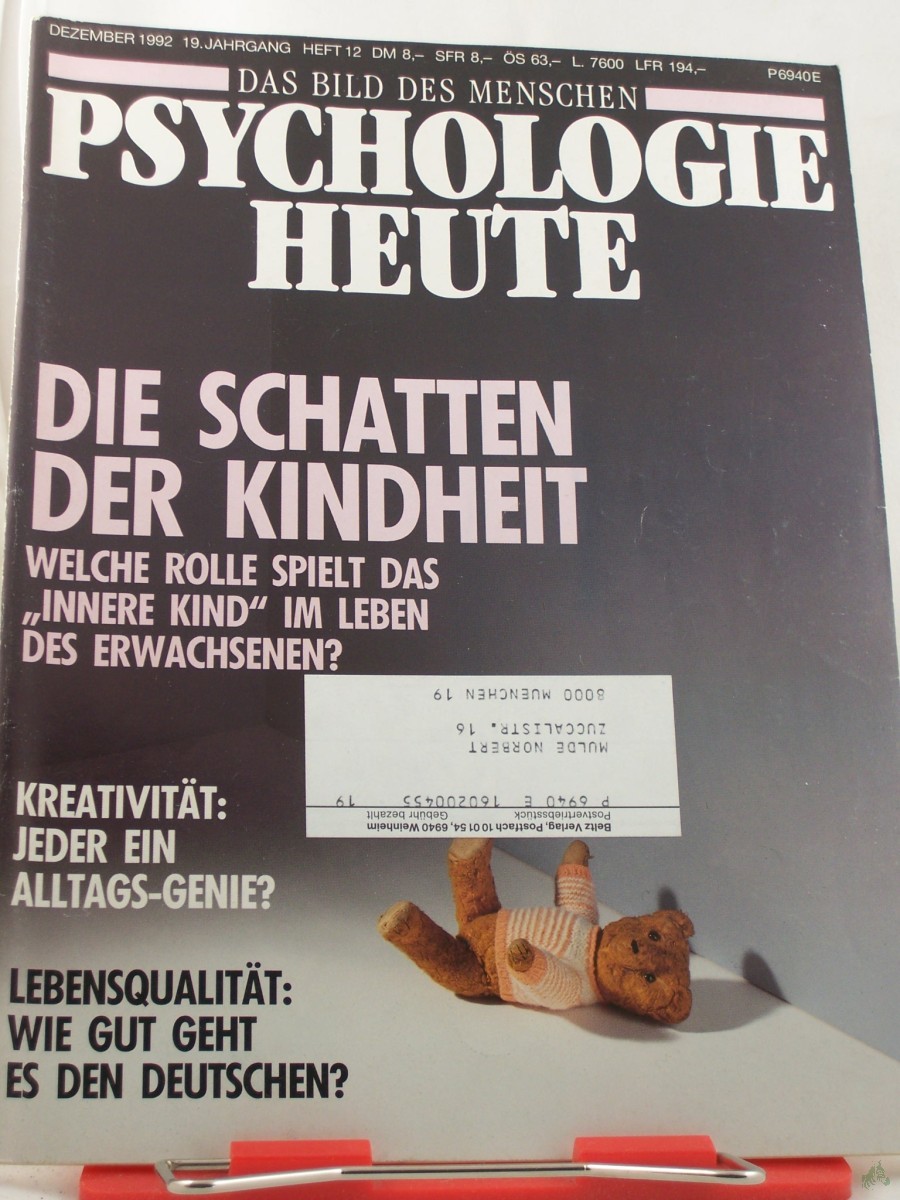 Product image 1 of the product “12/1992, Die Schatten der Kindheit, welche Rolle spielt das 