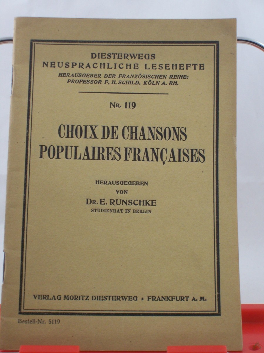 Artikelbild 1 des Artikels “Choix de chansons / Béranger. Hrsg. von E. Runschke “