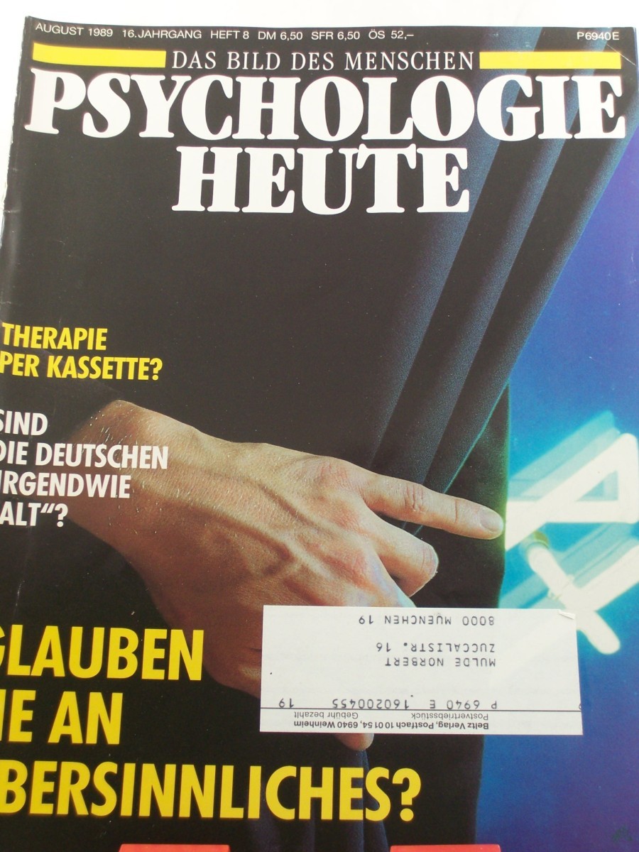 Artikelbild 1 des Artikels “8/1989, Glauben sie an Übersinnliches “