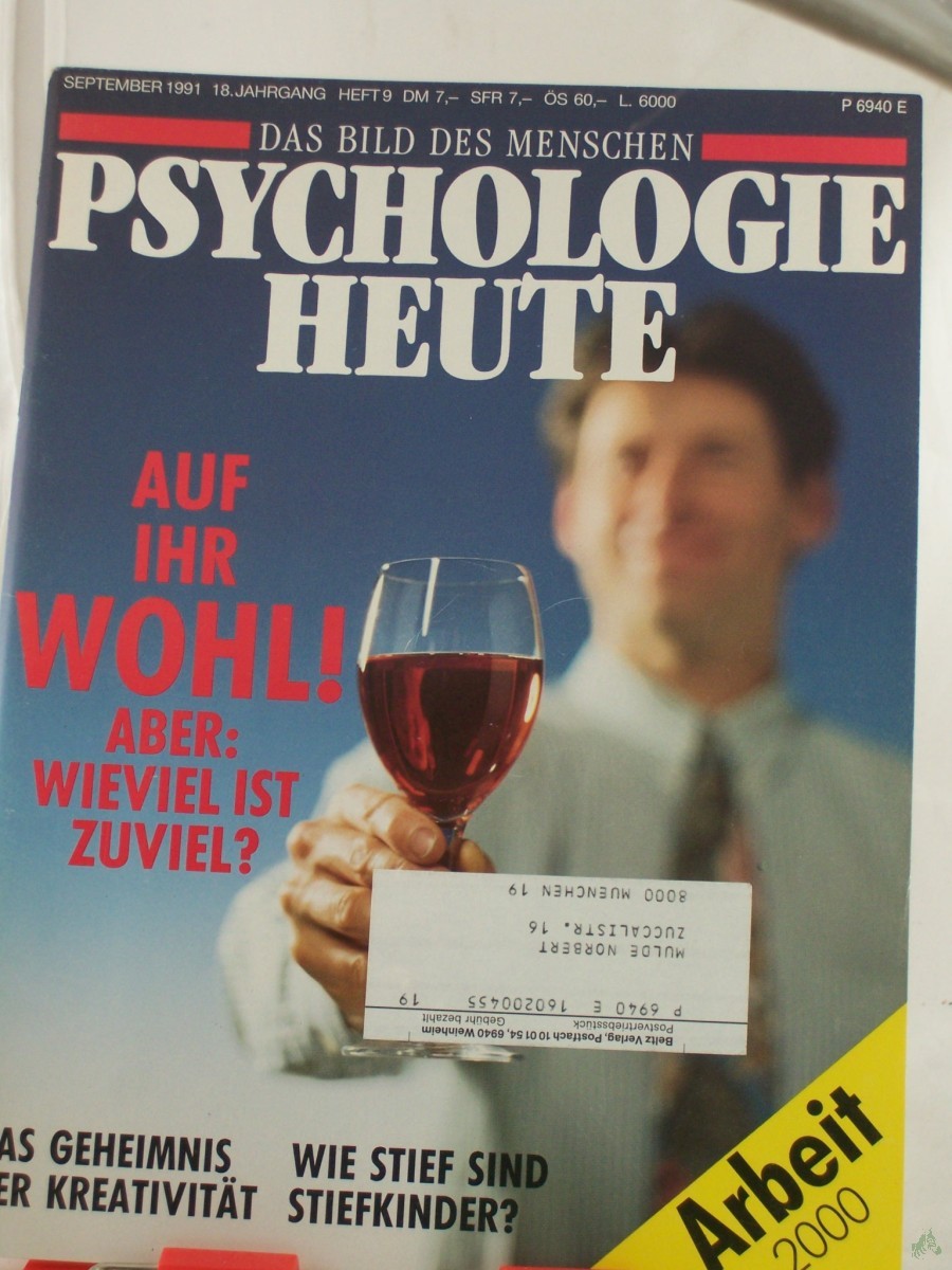 Product image 1 of the product “9/1991, Auf ihr Wohl, aber wieviel ist zuviel ”