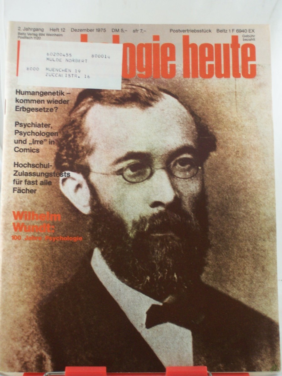 Product image 1 of the product “12/1975, Wilhelm Wundt ”