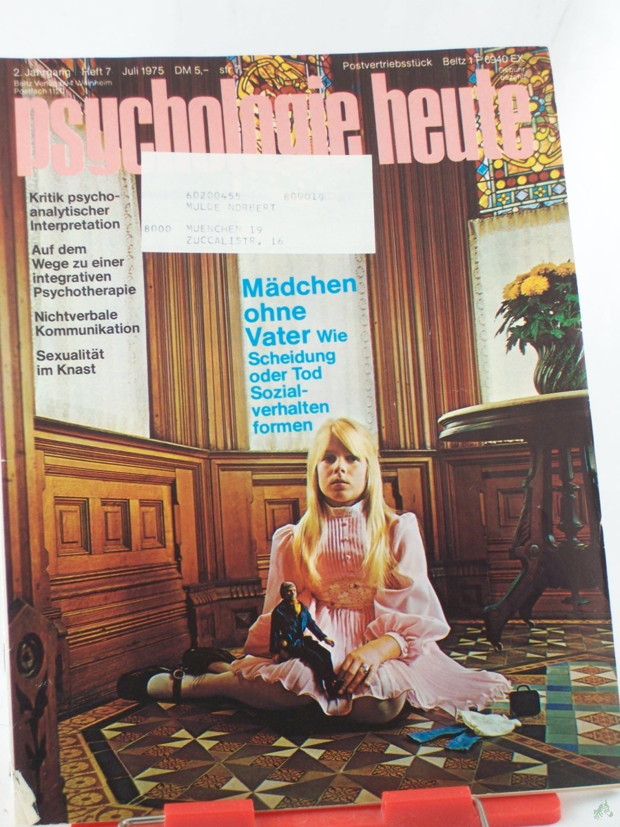 Artikelbild 1 des Artikels “7/1975, Mädchen ohne Väter “