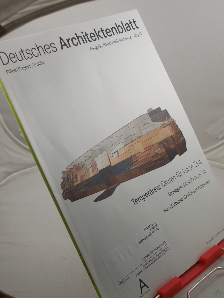 Product image 1 of the product “3/2011, Temporäres Bauten für kurze Zeit ”