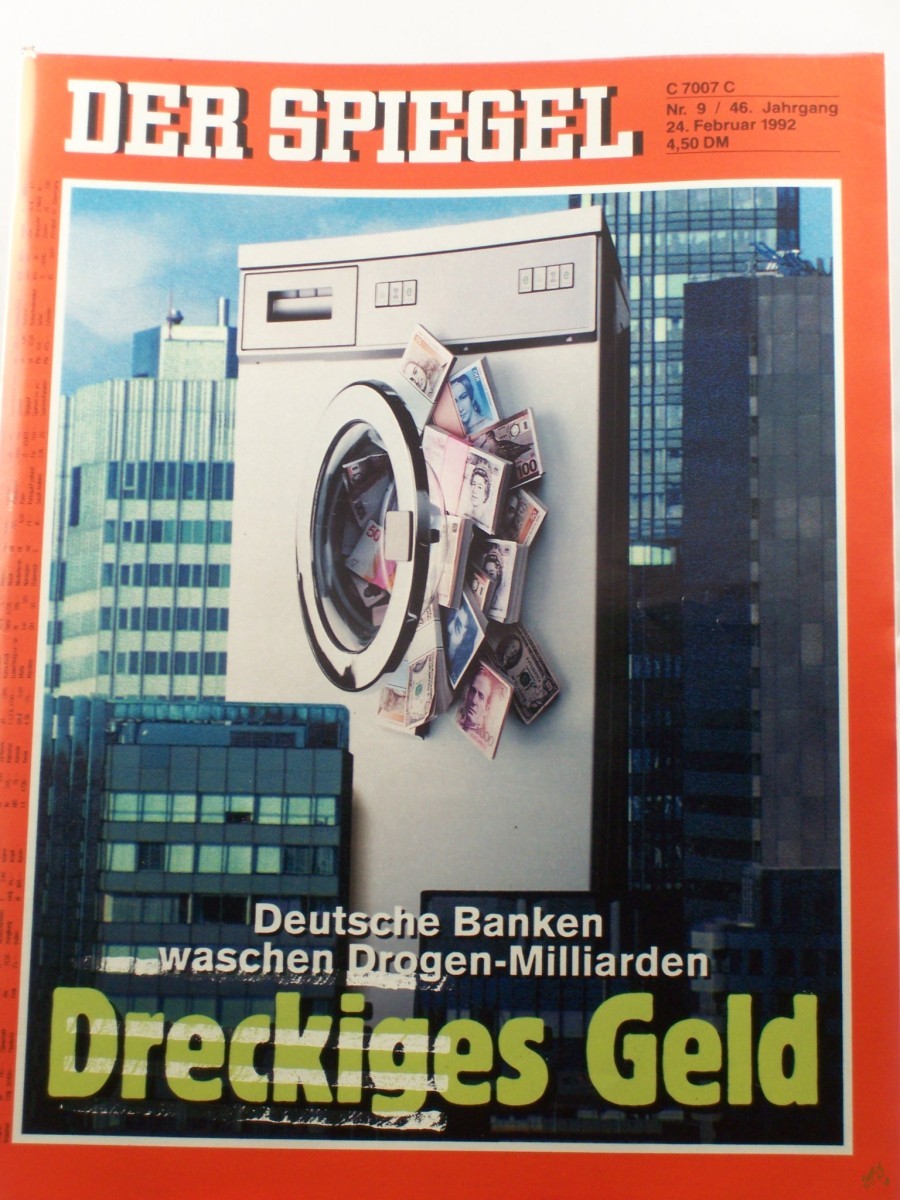 Artikelbild 1 des Artikels “9/1992, 24. Februar, Dreckiges Geld , deutsche Banken waschen Drogen Milliarden “