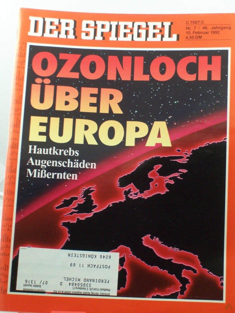 Artikelbild 1 des Artikels “7/1992, 10. Februar, Ozonloch über Europa “