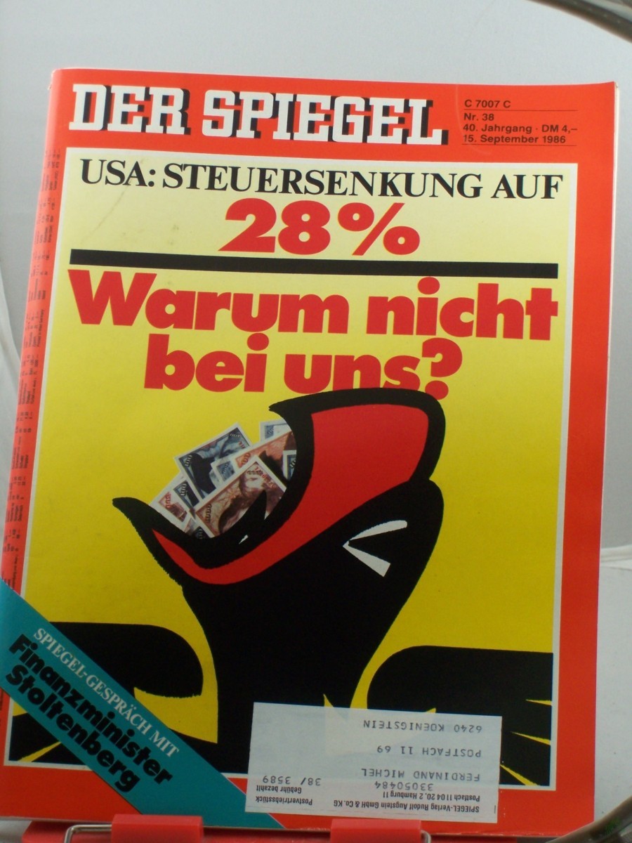 Product image 1 of the product “38/1986, 15 September, 28% warum bei uns nicht, USA ”