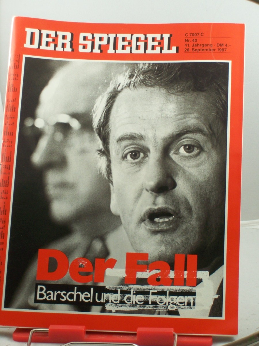 Artikelbild 1 des Artikels “40/1987, 28. September, Der Fall, Barschel und die Folgen “