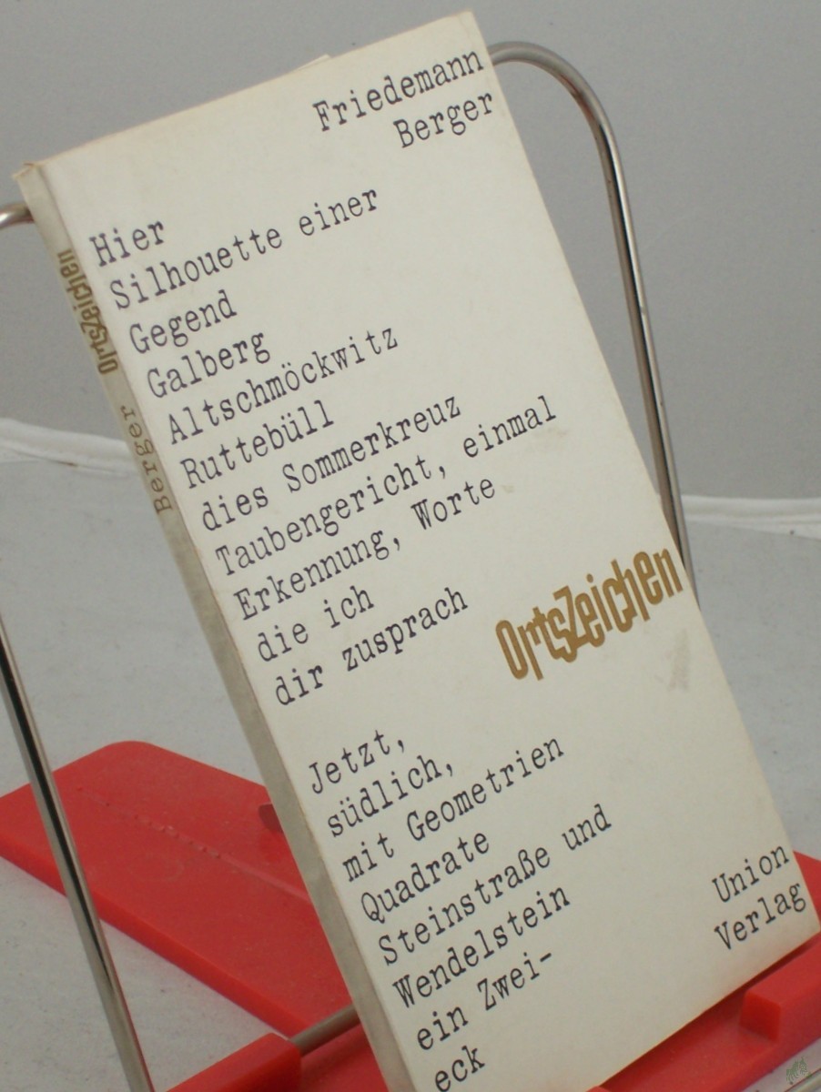 Artikelbild 1 des Artikels “Orts-Zeichen : Gedichte / Friedemann Berger “