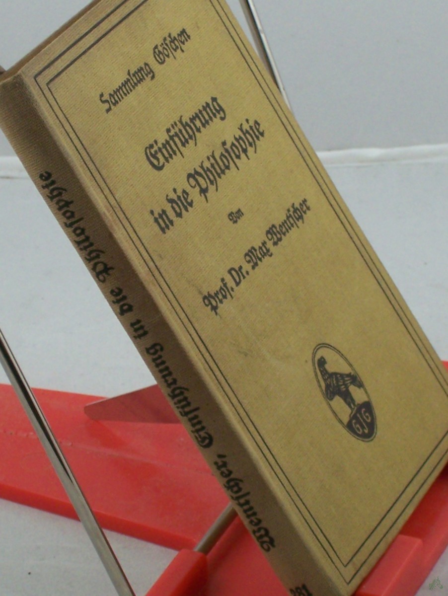 Product image 1 of the product “Einführung in die Philosophie / von Max Wentscher ”