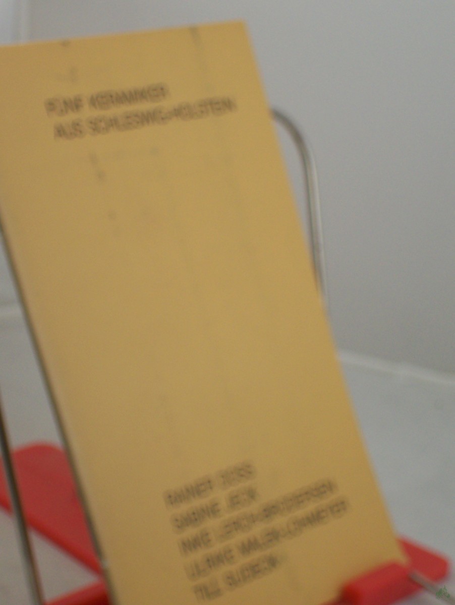Product image 1 of the product “Fünf Keramiker aus Schleswig-Holstein : Rainer Doss... ; Museum am Dom, 22. Februar - 29. März 1981 / d. Senat d. Hansestadt Lübeck, Amt für Kultur. Red. u. Text: Ulrich Pietsch ”