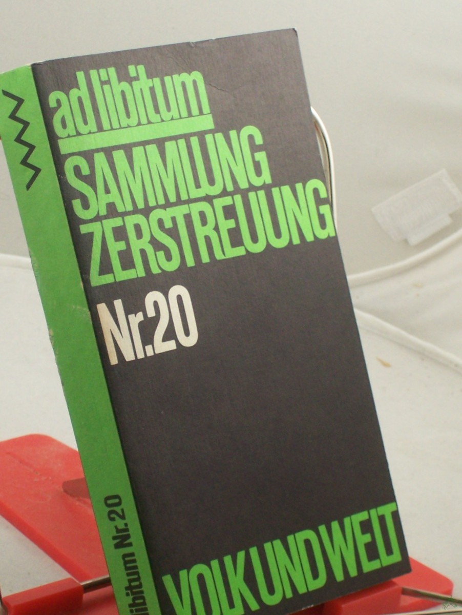 Artikelbild 1 des Artikels “Ad libitum : Sammlung Zerstreuung, Volk und Welt Nr. 20 “