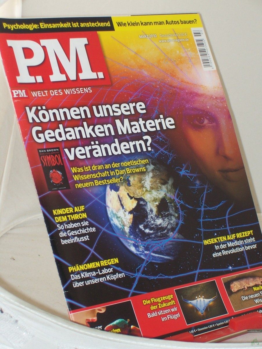 Artikelbild 1 des Artikels “3/2010, Können unsere Gedanken Materie verändern? Was ist dran an der noetischen Wissenschaft in Dan Browns neuem Bestseller? “