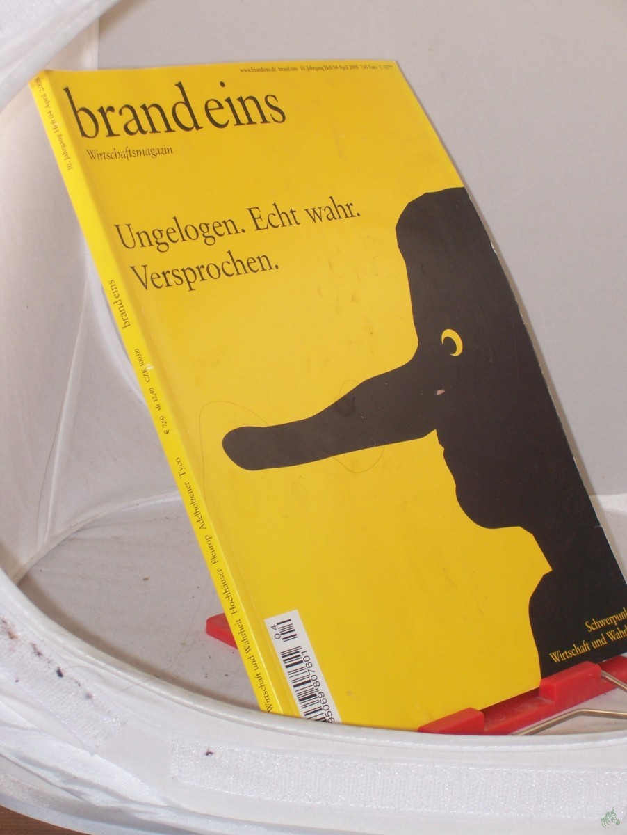 Product image 1 of the product “4/2008, Ungelogen echt wahr versprochen, Schwerpunkt Wirtschaft und Wahrheit ”