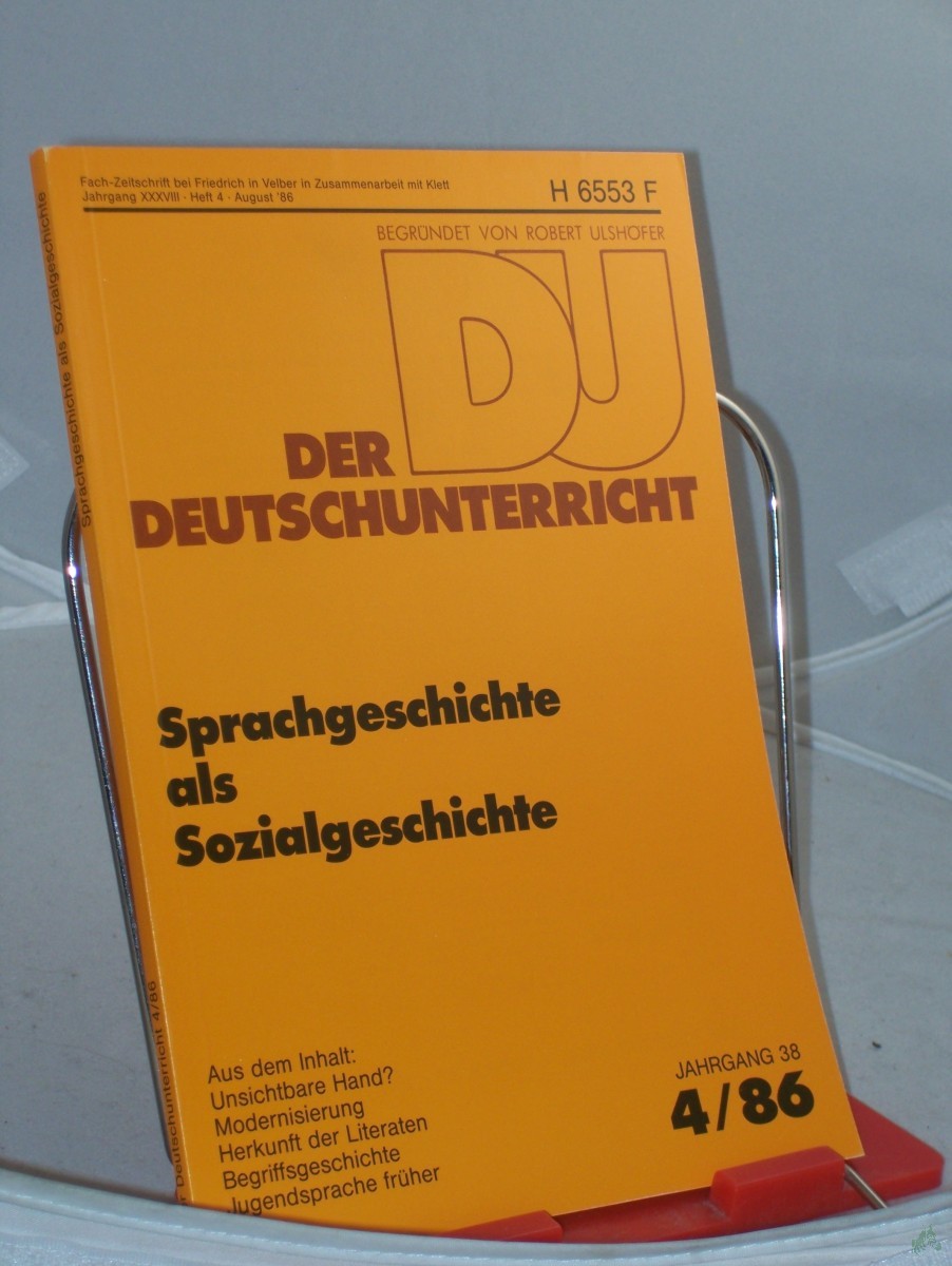Artikelbild 1 des Artikels “4/1986, Sprachgeschichte als Sozialgeschichte “