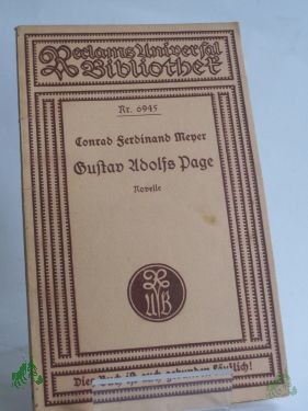 Product image 1 of the product “Gustav Adolfs Page : Novelle / Conrad Ferdinand Meyer ”