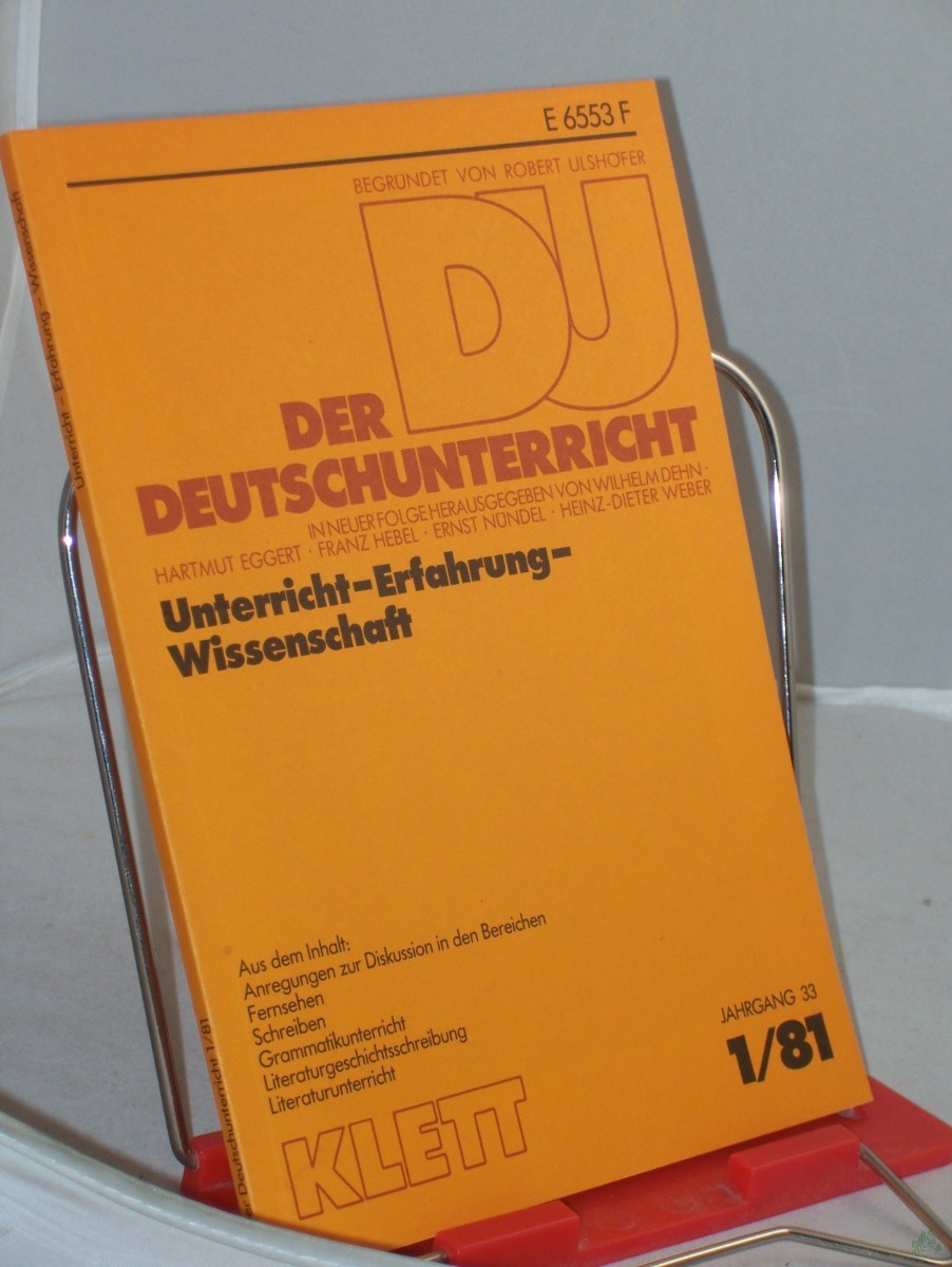 Artikelbild 1 des Artikels “1/1981, Unterricht Erfahrung Wissenschaft “