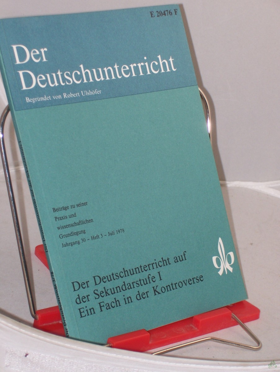 Artikelbild 1 des Artikels “3/1978, der Deutschunterricht auf der Sekundarstufe I Ein Fach in der Kontroverse “