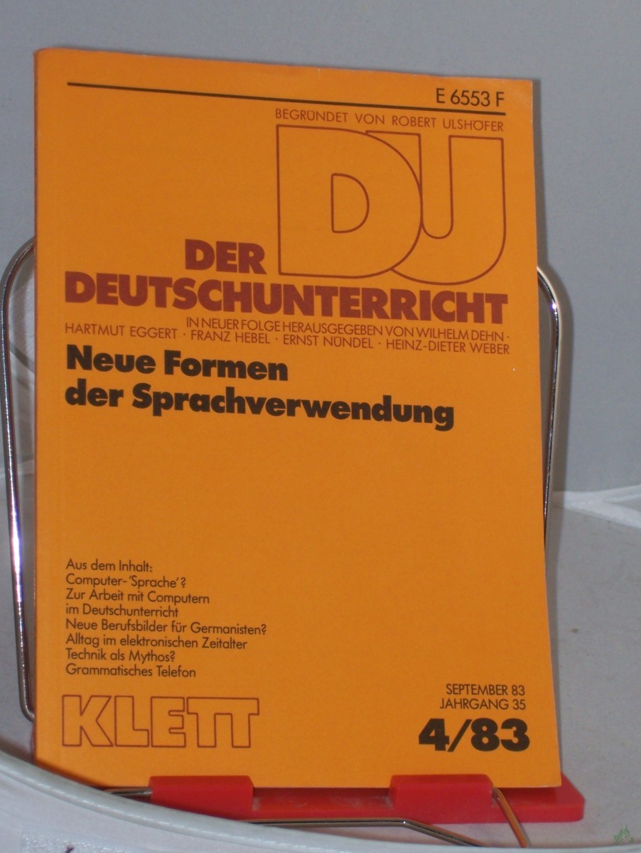 Artikelbild 1 des Artikels “4/1983, neue Formen der Sprachverwendung “