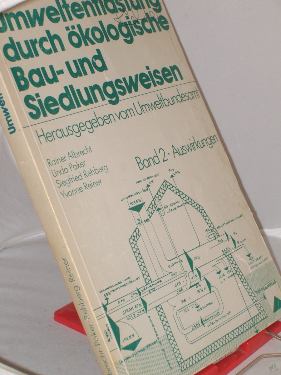 Artikelbild 1 des Artikels “Umweltentlastung durch ökologische Bau- und Siedlungsweisen. -Band. 2. Auswirkungen auf Baustoffverwendung, Energiebedarf, Luft und Klima, Abfallbeseitigung und Wasserhaushalt, Lärm, Flächenbedarf, Kosten und Arbeitsmarkt “