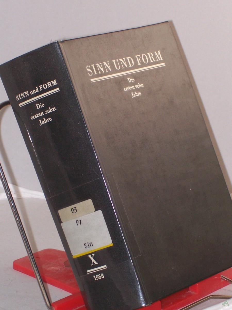 Artikelbild 1 des Artikels “Sinn und Form : Beiträge zur Literatur ; zehntes Jahr 1958 “