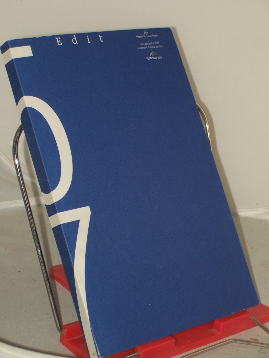 Product image 1 of the product “Edit : Papier für neue Texte / hrsg. vom Literaturverein eDiT eFaU e.V. Zeitschrift/Serie ”