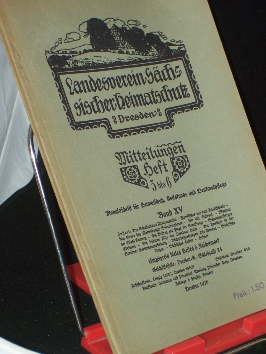 Product image 1 of the product “Mitteilungen Heft 9-12; 1926 ”