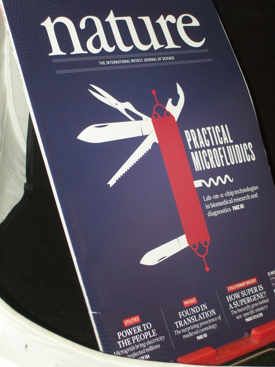 Artikelbild 1 des Artikels “Vol 507 No. 7491, März 2014, practical Microfluidics “